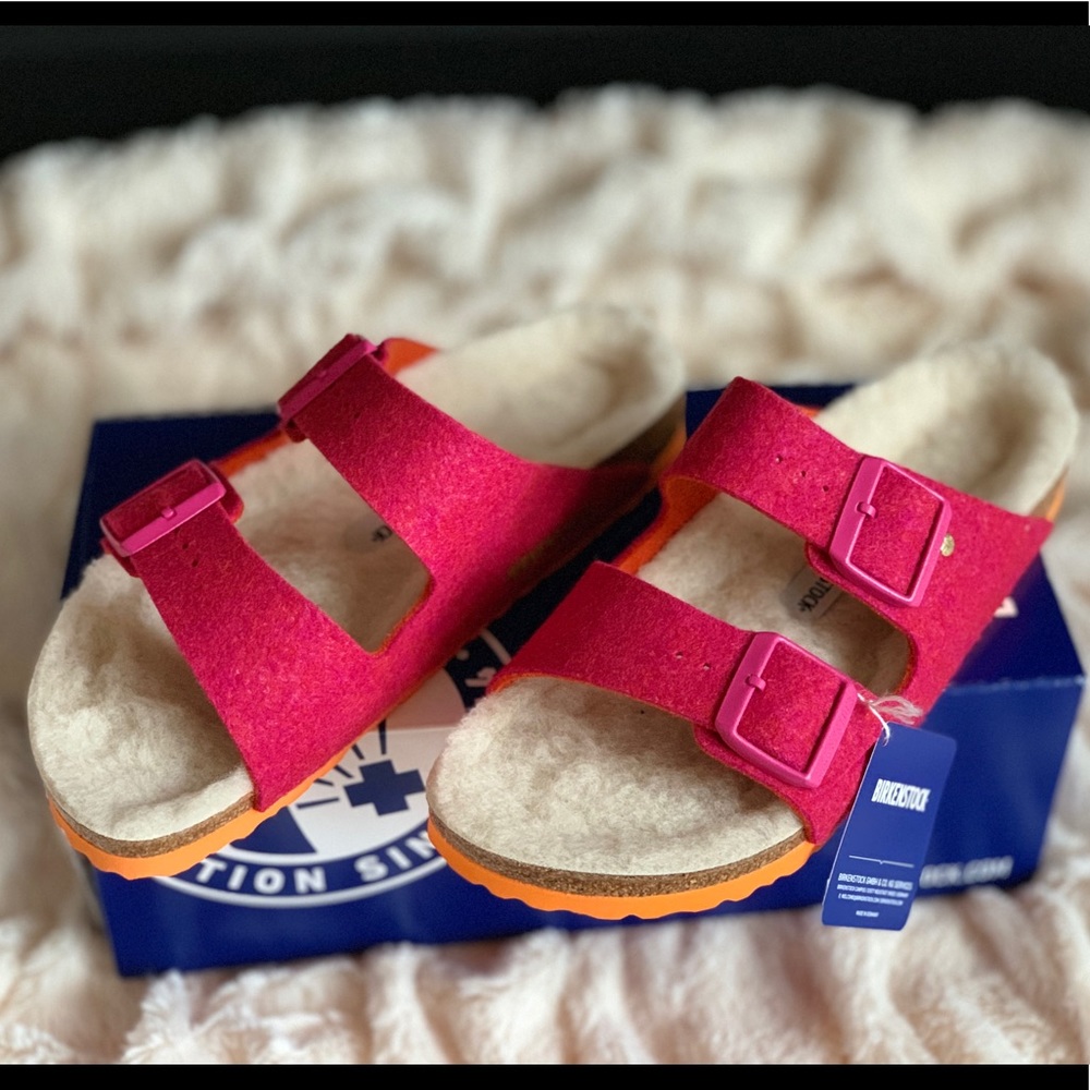 New! Birkenstock Arizona Rivet Sz 6US (37) Fuchsia - Picture 3 of 8
